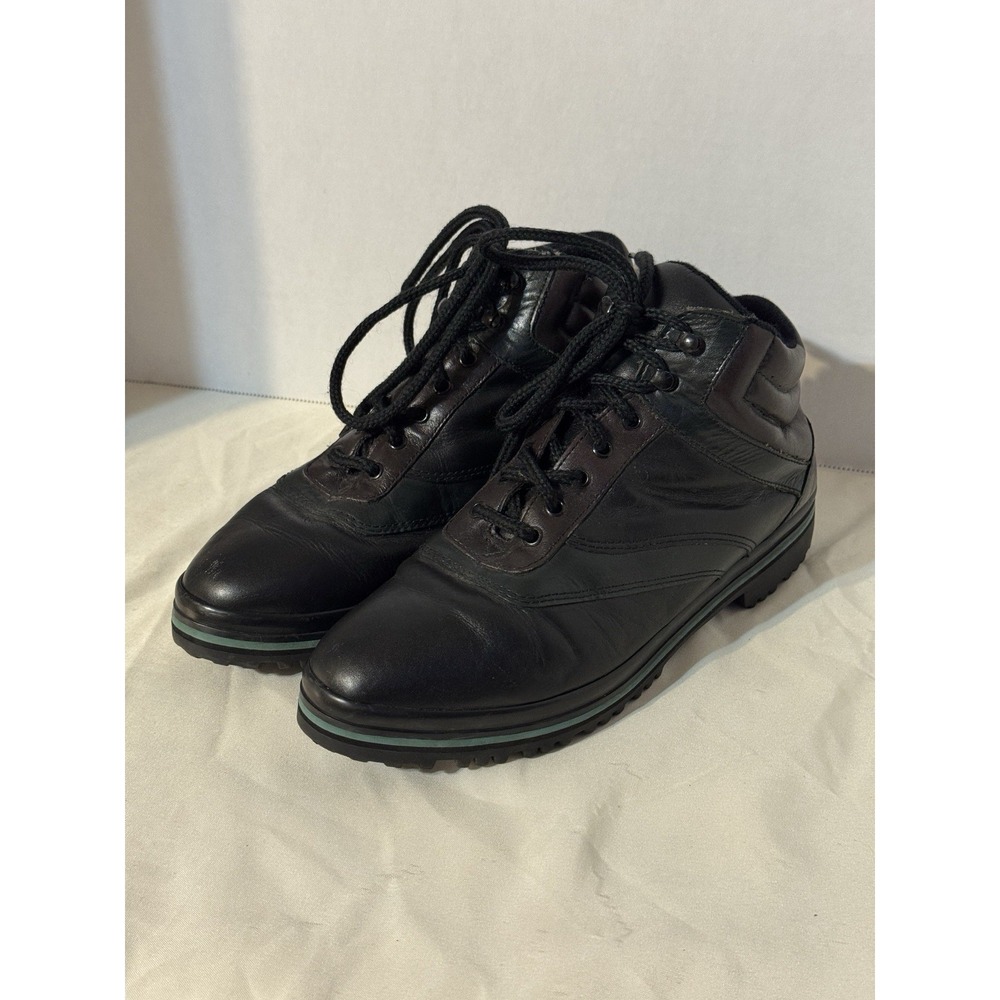 SKYR Men's Black Leather Boots Size 6M Made‎ in Brazil Hiking Outdoor Casual